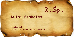 Kulai Szabolcs névjegykártya